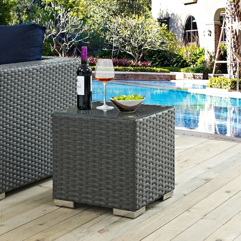 Sojourn Outdoor Patio Side Table - 17.5" - 17.5"