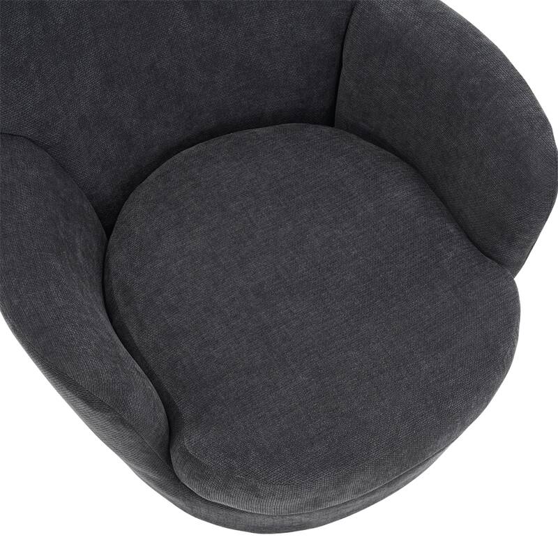 Swivel Round Accent Chairs Armchair with Stainless Steel Base