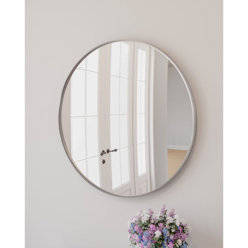 Design House 28-Inch Kenna Modern Metal Round Decorative Wall Accent Mirror