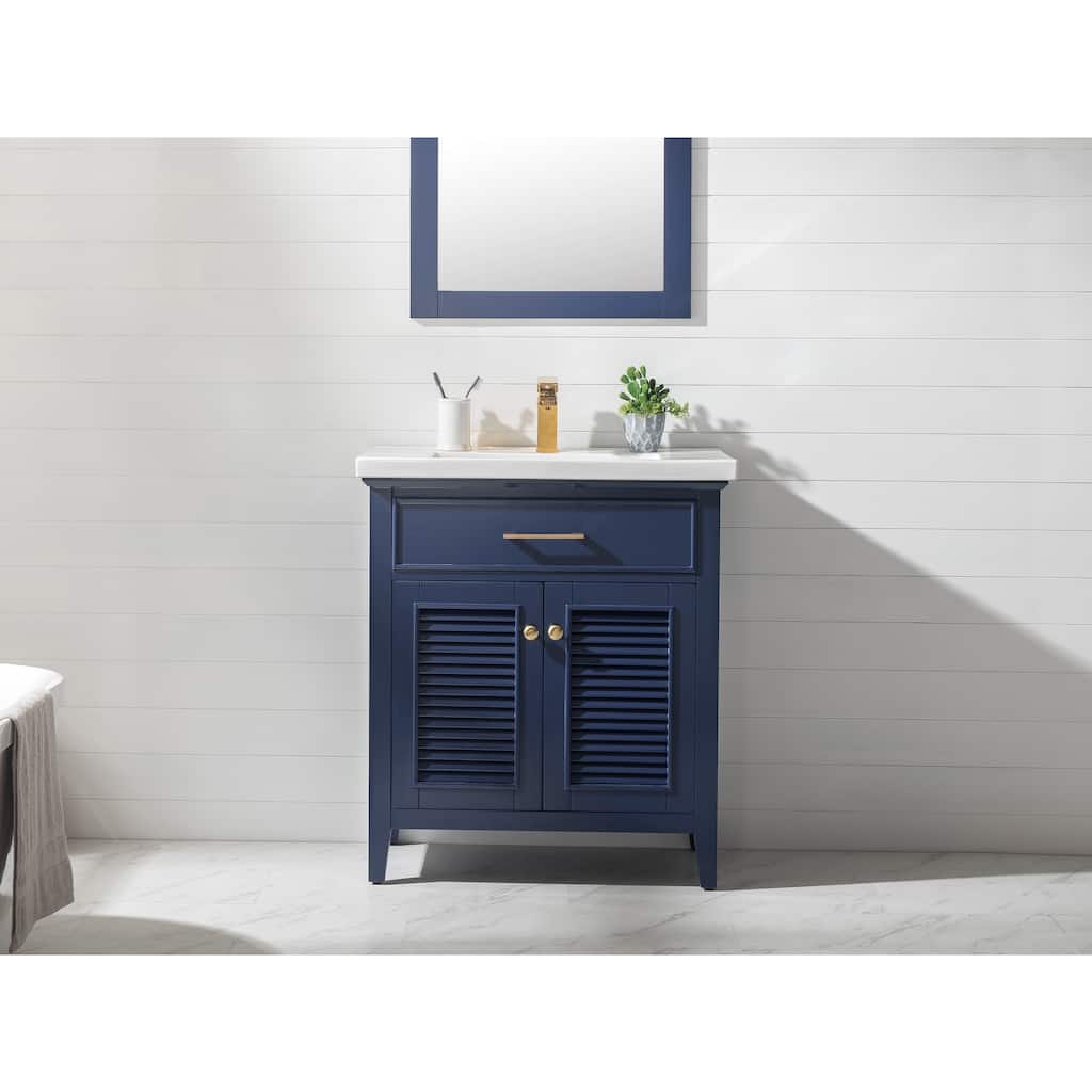 Cameron 30" Single Sink Vanity in Blue