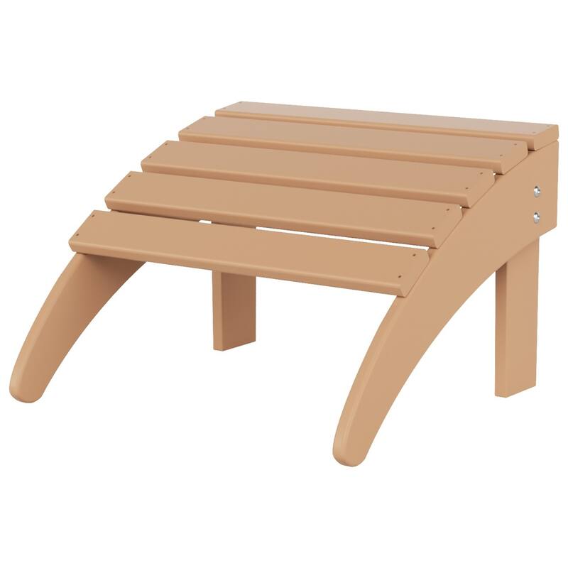 POLYTRENDS Laguna Eco-Friendly All-Weather Outdoor Patio Foldable Adirondack Chair Ottoman
