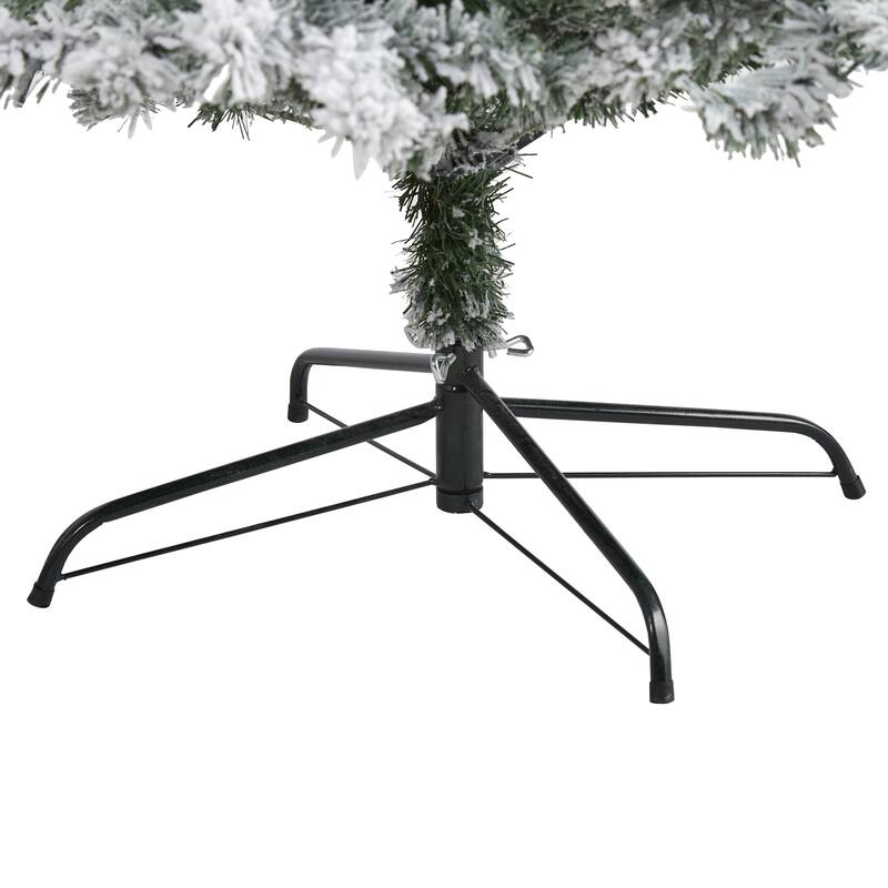 8' Full Flocked Rock Springs Spruce Artificial Christmas Tree, Unlit - 8 Foot