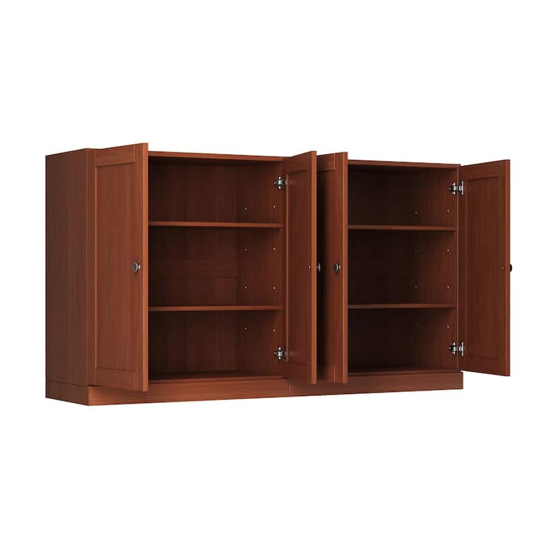 Palace Imports 100% Solid Wood 64" Sideboard with Raised Panel Doors & Adjustable Shelves