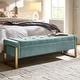 preview thumbnail 15 of 53, Alina Modern Upholstered Flip Top Storage Bench with Metal Legs by HULALA HOME