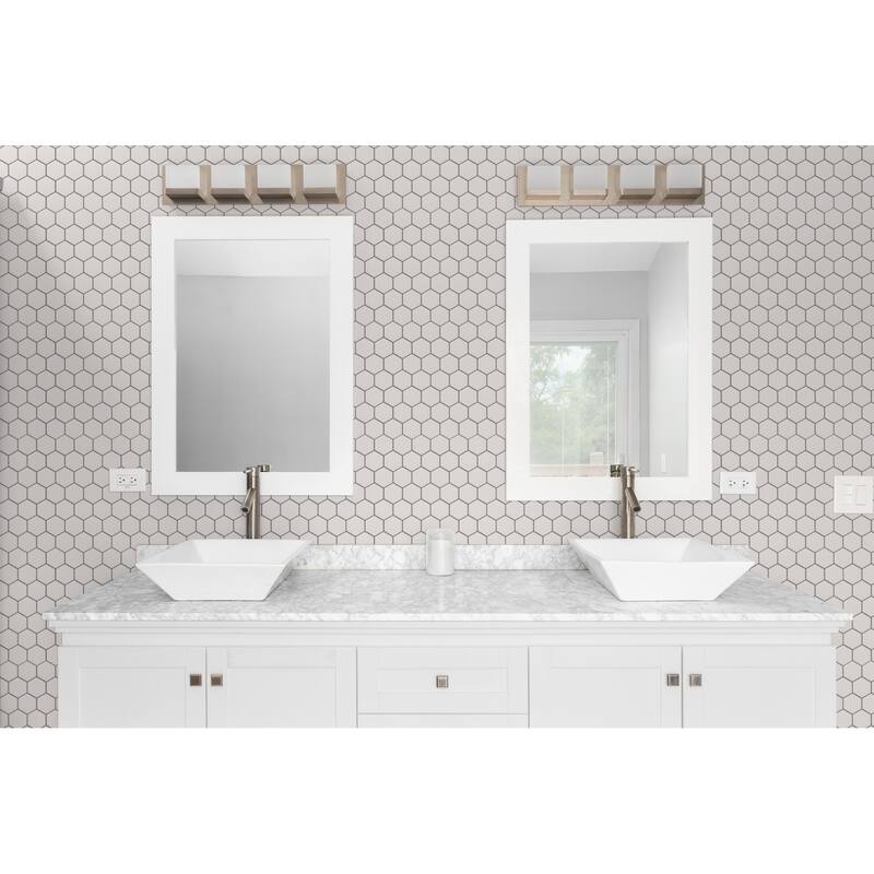 2" x 2" Hexagon Honeycomb Glossy Porceain Mosaic Tile