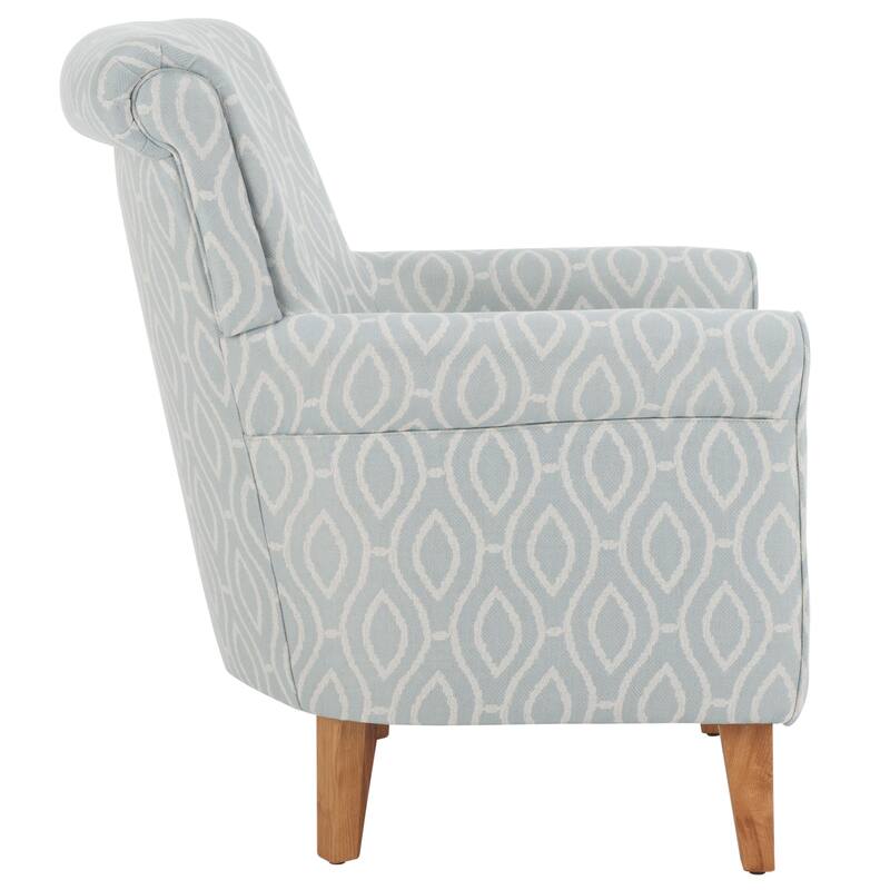 SAFAVIEH Gramercy Red/Ivory Floral Club Chair - 30" W x 33" D x 35" H