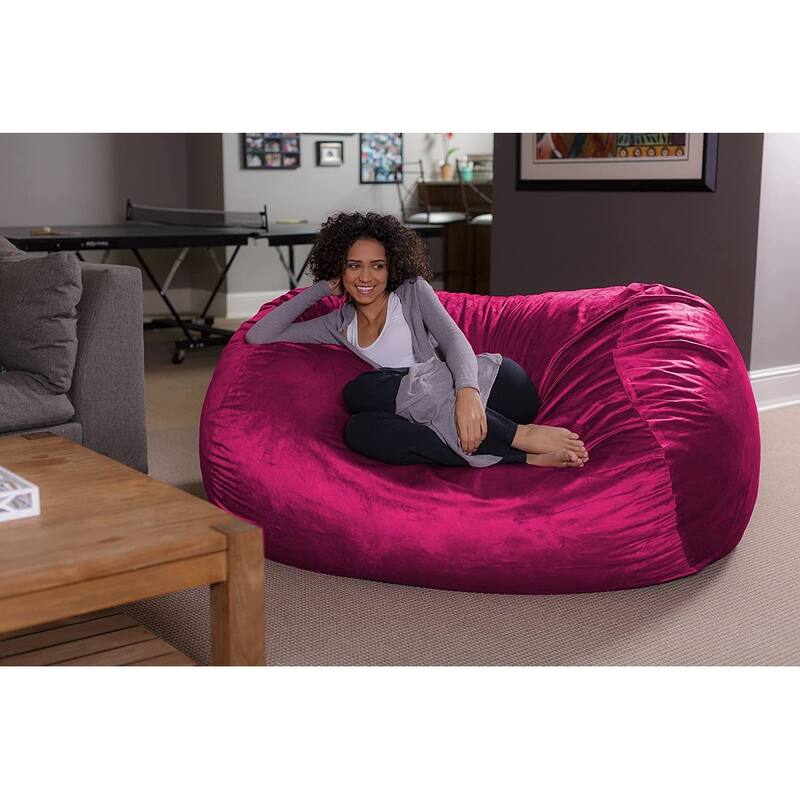 6-foot Bean Bag Lounger Large Memory Foam Bag Chair Lounger