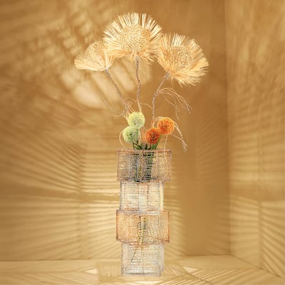 LED Tree Floor Lamp Rattan Flower Art Lamp Decorative Light - 11 in. x11 in.x 52 in.