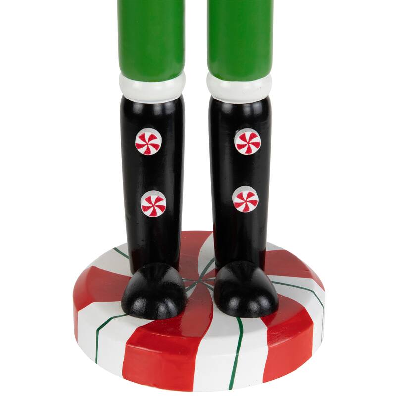 Peppermint Candy Nutcracker Christmas Figure - 15" - Red and Green