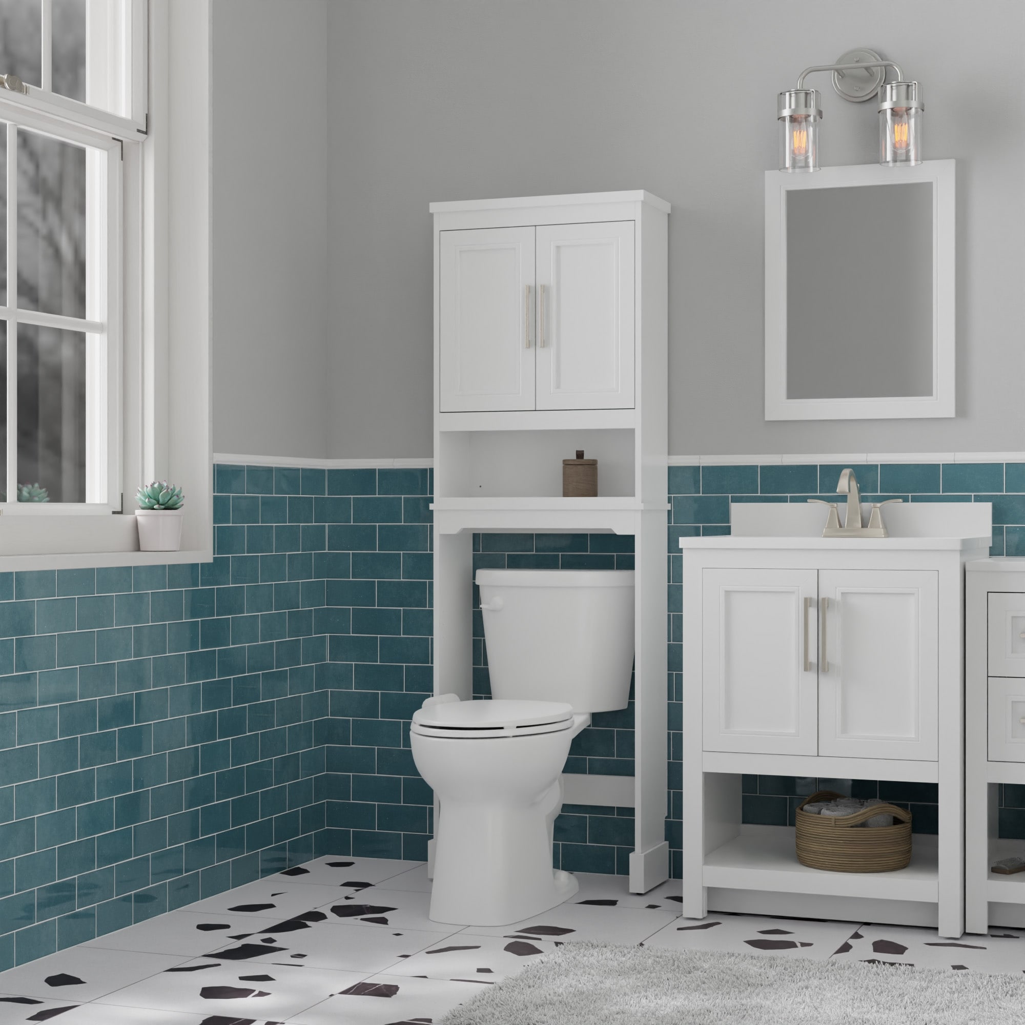 Linon Blakely 3-in-1 Tall Wall Cabinet