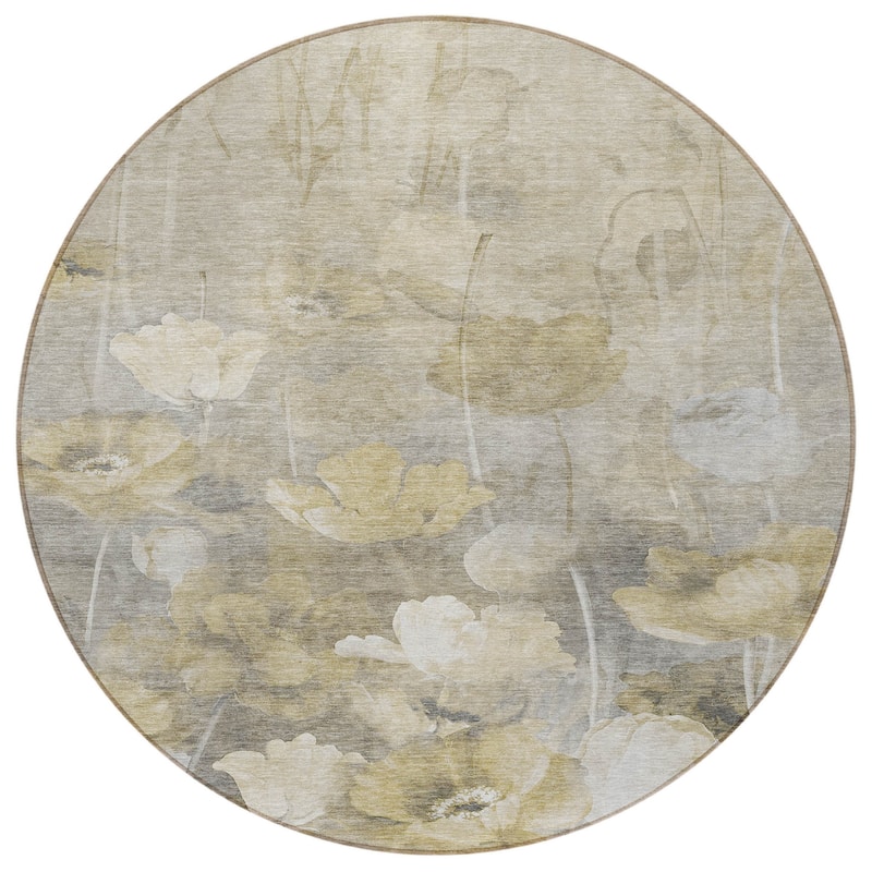 HomeRoots Floral Transitional Rectangle Outdoor Rug