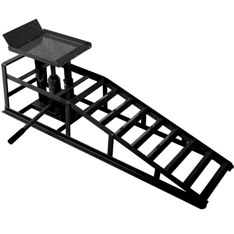 Auto Car Truck Service Ramps Lifts, Garage Car Lift Hydraulic Ramps Black 5 Ton, Hydraulic Lift Repair Frame Lift(2 Pack)