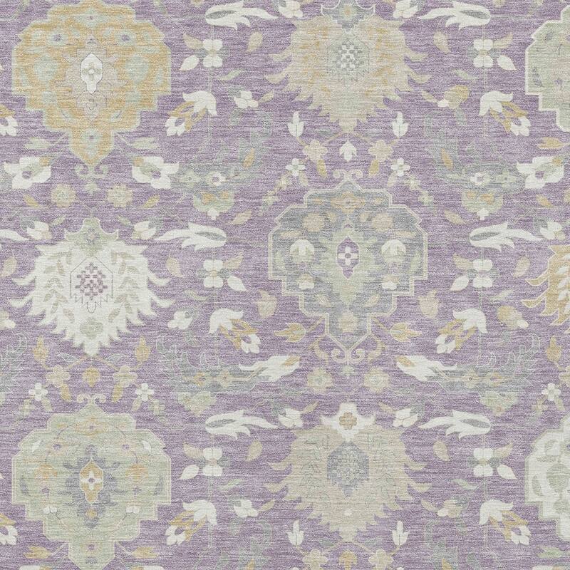 HomeRoots Damask Traditional Rectangle Outdoor Rug