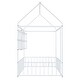 preview thumbnail 58 of 70, Metal House Bed with Metal Grid and Storage Shelves, Twin/Full Size Floor Montessori Bed with Roof Frame and Fence Guardrails