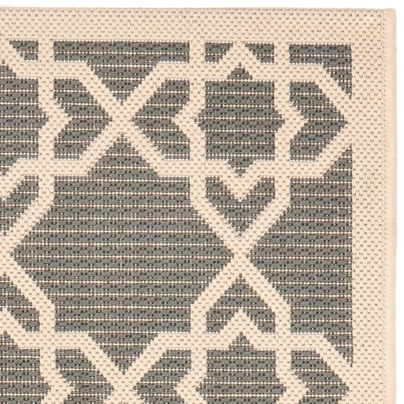 SAFAVIEH Courtyard Lawanda Trellis Indoor/ Outdoor Waterproof Patio Backyard Rug
