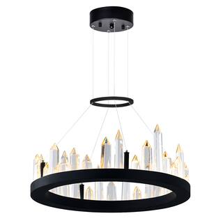Juliette Integrated LED 16in Black Chandelier