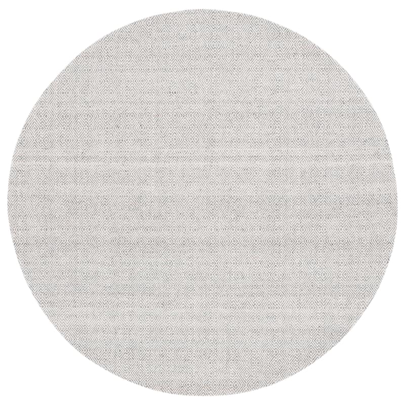 Martha Stewart by SAFAVIEH Madelon Geometric Wool Rug - 6' Round - Dark Green/Ivory