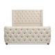 preview thumbnail 12 of 16, Geneva Curved Wing Upholstered Platform Bed with Headboard