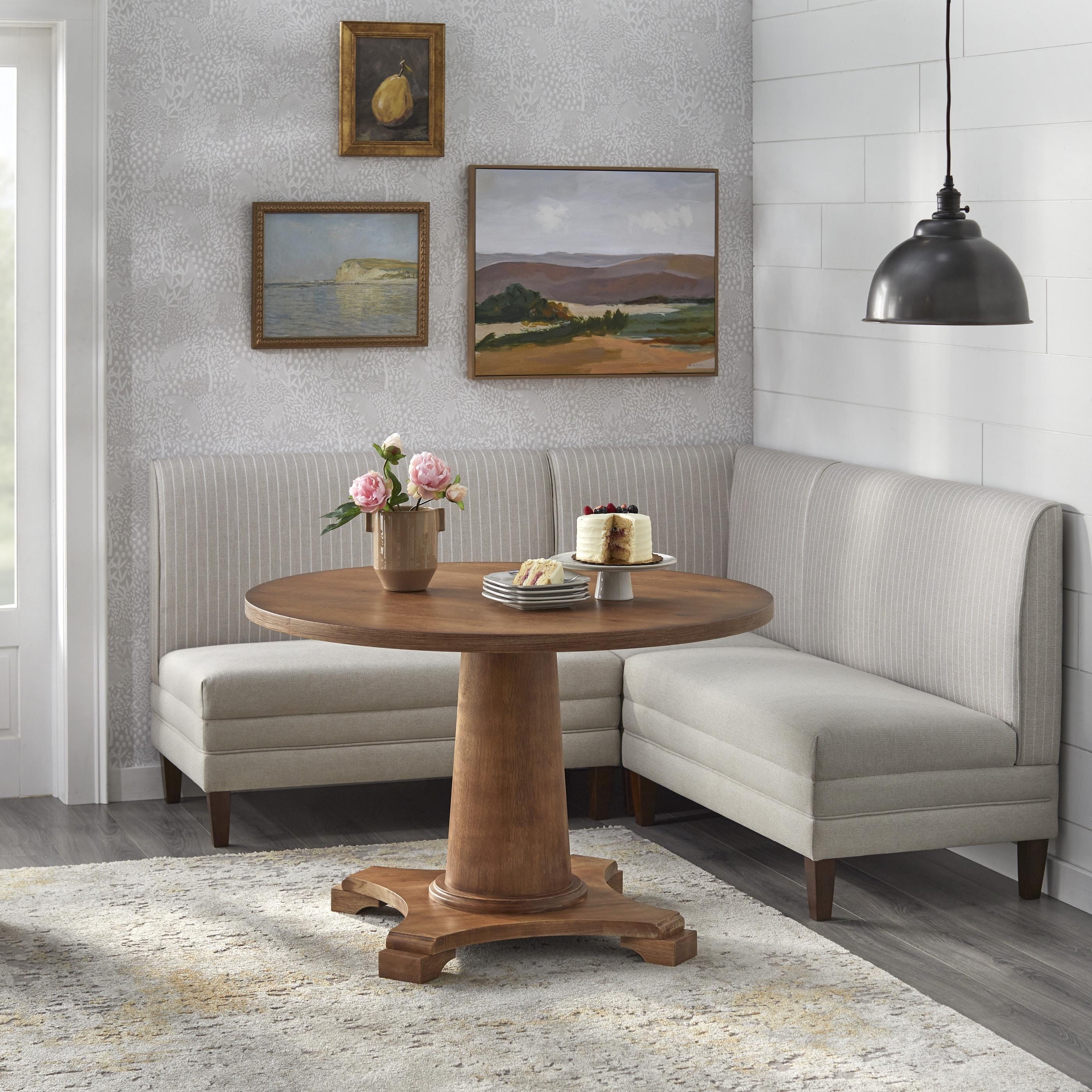 Lifestorey Phillips 4-Piece Upholstered Banquette Set
