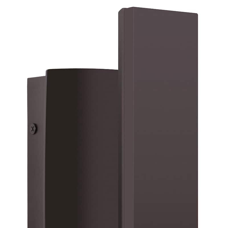 Modern Integrated LED Black/Bronze Aluminum Outdoor Wall Sconce