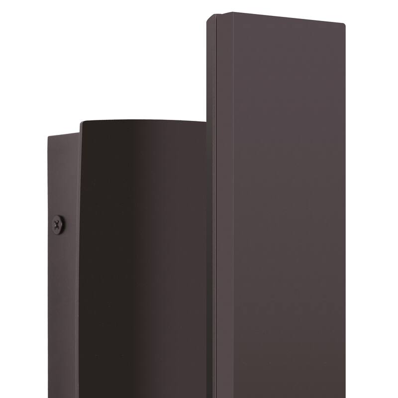 Modern LED Black/Bronze Aluminum Outdoor Wall Sconce(Set of 2)