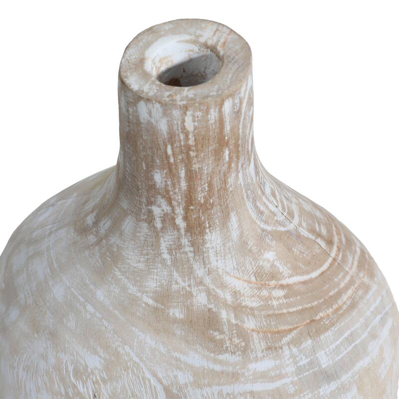 Coveview Vase, Antique White with Natural Tones