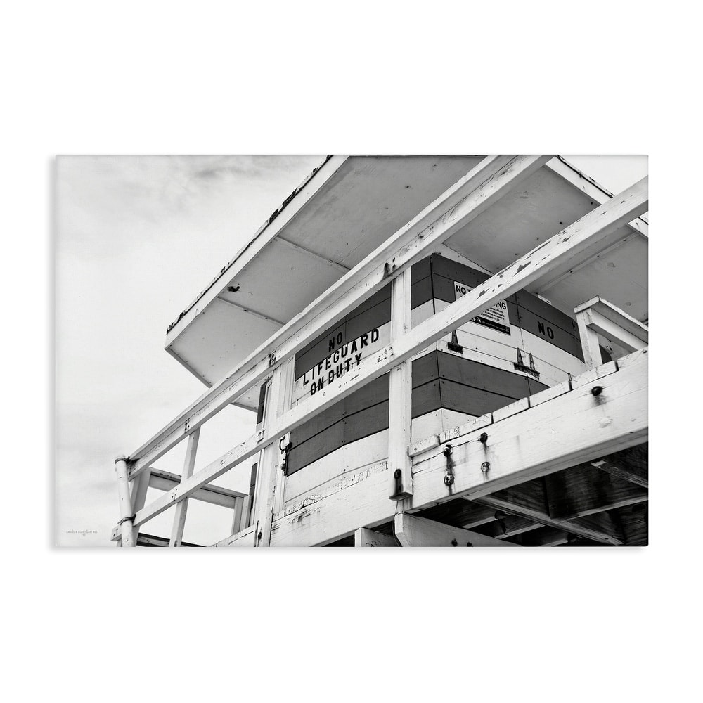 Stupell Lifeguard Building on Beach Canvas Wall Art Design By Seven Trees Design