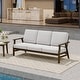 preview thumbnail 68 of 90, Casual Wood Outdoor Patio Sofa Loveseat with Cushion