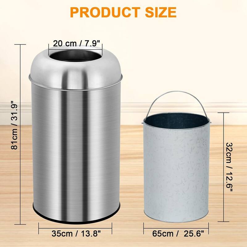 Kitchen Trash Can, Garbage Can for Home, Outdoor and Office Use
