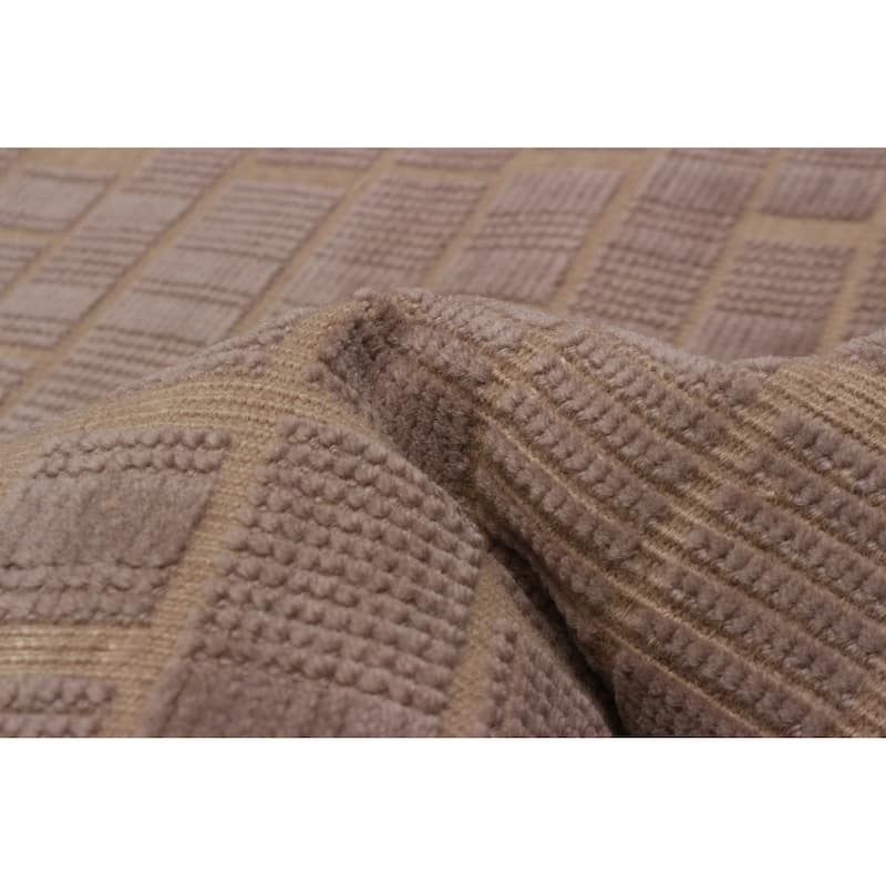 ECARPETGALLERY Hand-knotted Tangier Taupe Wool Rug - 7'10 x 10'0
