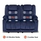 preview thumbnail 31 of 58, MCombo Power Reclining Loveseat Sofa with Heat and Massage, Fabric PR648