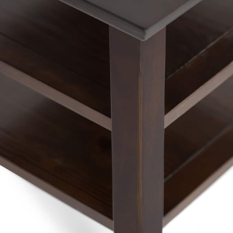 WYNDENHALL Normandy Solid Wood Square Transitional End Table - 19 inch Wide