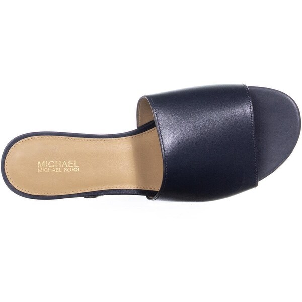 michael kors shelly leather slide