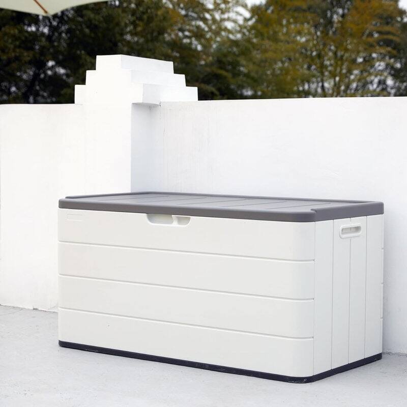 Outdoor Resin Deck Box Storage Shed for Garden,Patios,Backyards,Tools