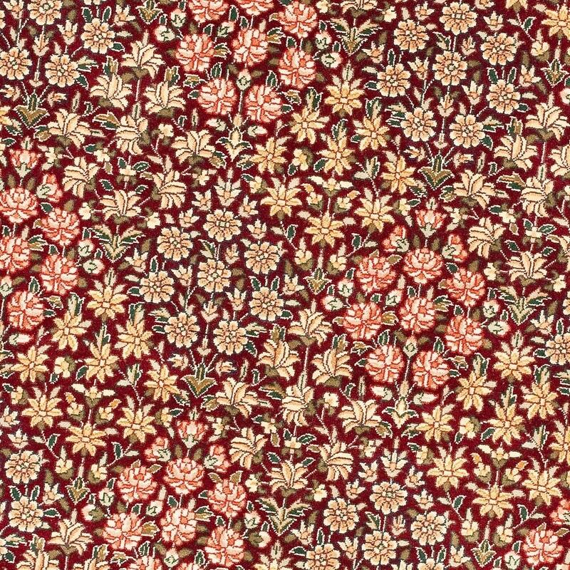 SAFAVIEH Royal Kerman Hand-Knotted Tempie Traditional Wool Rug - 8' x 8' Round - Red - Runner/Round