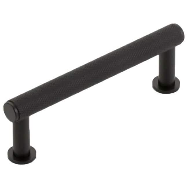 Schaub and Company Pub House 3-1/2" Center to Center Diamond Knurled - Matte Black