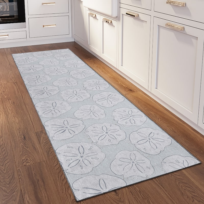 Indoor/ Outdoor Surfside Starfish Washable Rug New
