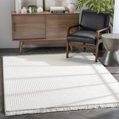 Well Woven Marina Monroe Solid High Low Shag Area Rug