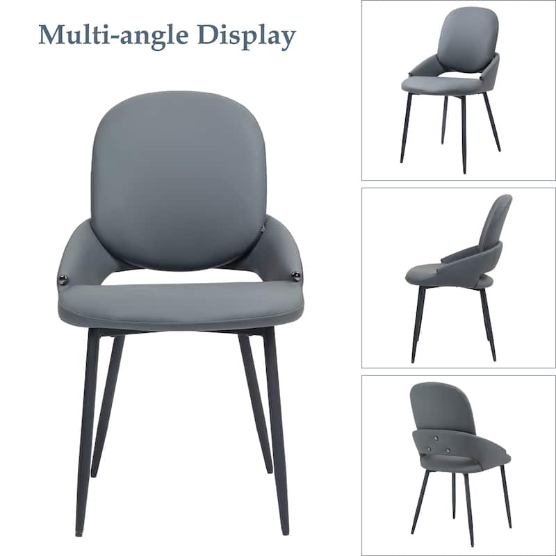 XINMICS Faux Leather Upholstered Dining Chairs Set of 2/4/6