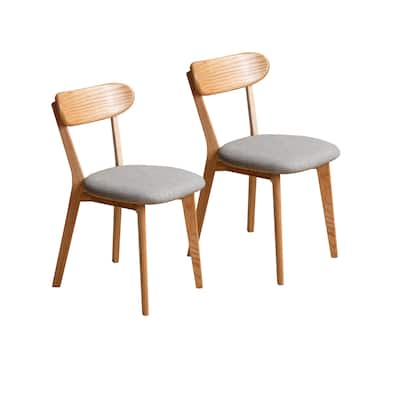 Wood Dining Chair Solid Chair Set of 2
