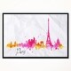 preview thumbnail 4 of 5, Designart "Paris Pink Silhouette" Cityscape Framed Canvas Print