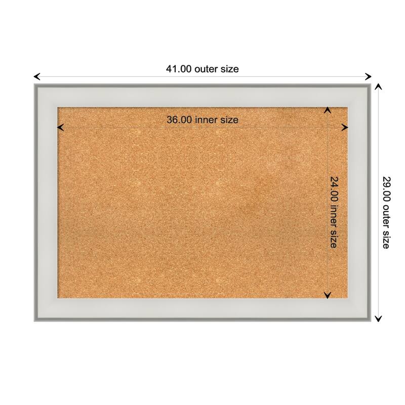 Imperial Framed Natural Corkboard Bulletin Board - Imperial White - Board Size 36x24