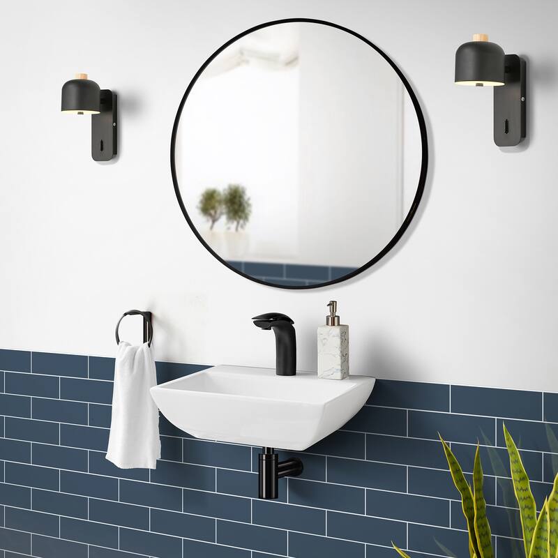 Swiss Madison Sublime 17-3/4" Rectangular Ceramic Wall Mounted