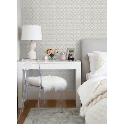 Geometrics Harrison Besi Platinum Tiled 33' L X 20.9" W Wallpaper Roll