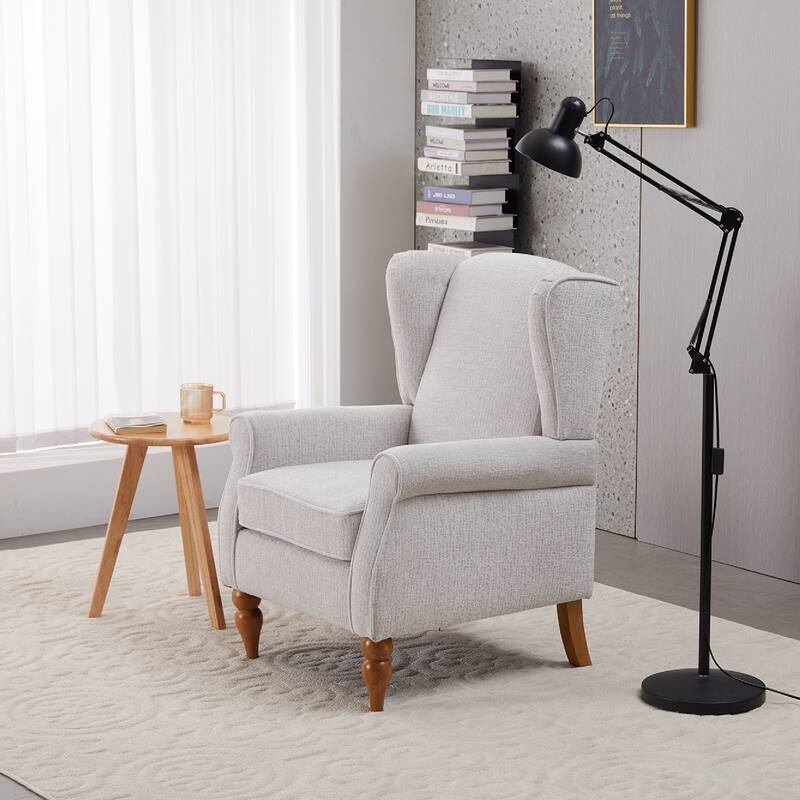 Arm Chairs Wingback Chairs with Solid Wood Coffee Table, Reading Chair