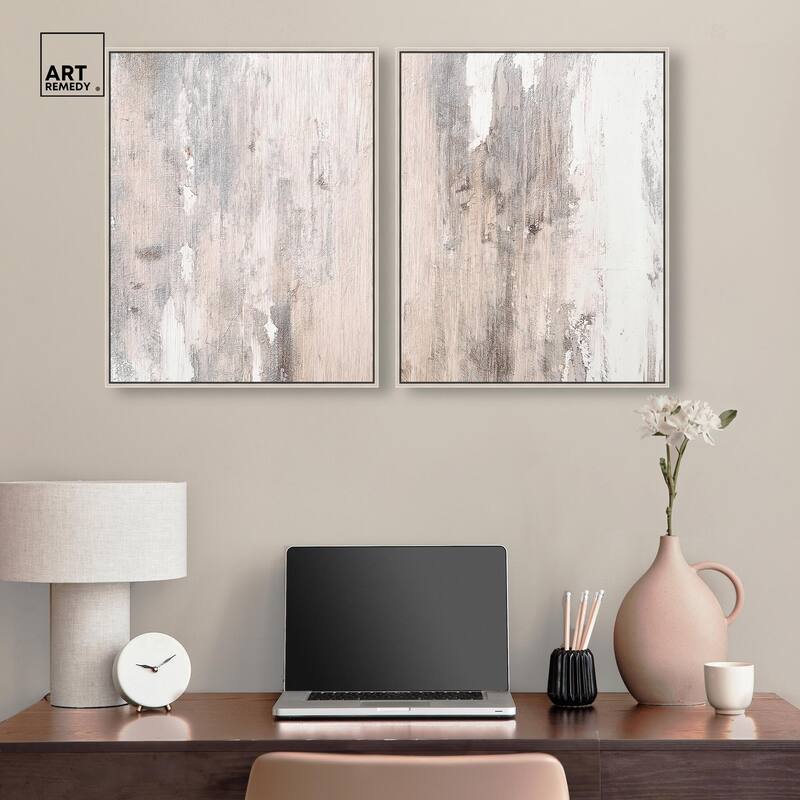 Striated Texture I Canvas Set of 2 by Art Remedy