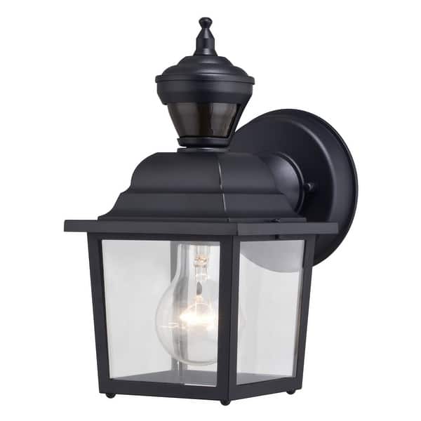 slide 2 of 11, Vaxcel Lighting T0732 Bedford 10" Tall Outdoor Wall Sconce with Clear Textured Black