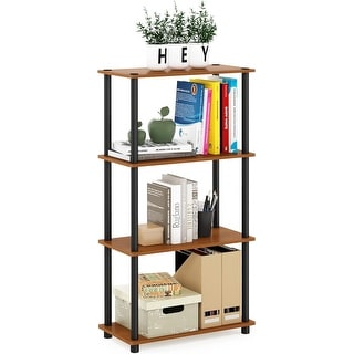 4-Tier Multipurpose Shelf Display Rack - Light Cherry/Black, Space ...