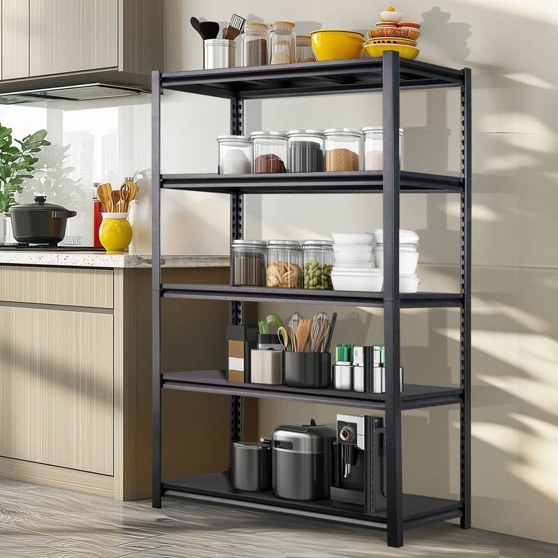78" H 5-Tier Adjustable Garage Shelves Heavy Duty Storage Unit