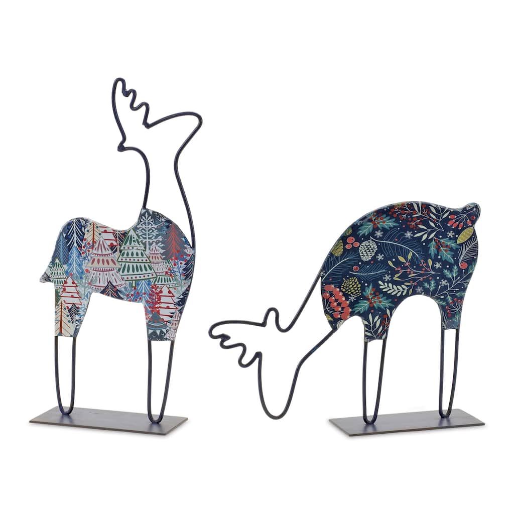 Metal Deer Tabletop Décor (Set of 2) - 6 x 2.5 x 12